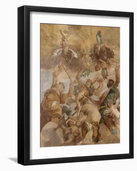 Les Dieux de l'Olympe : Jupiter, Apollon, Diane et Mars-Paolo Veronese-Framed Giclee Print