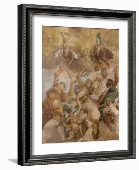 Les Dieux de l'Olympe : Jupiter, Apollon, Diane et Mars-Paolo Veronese-Framed Giclee Print