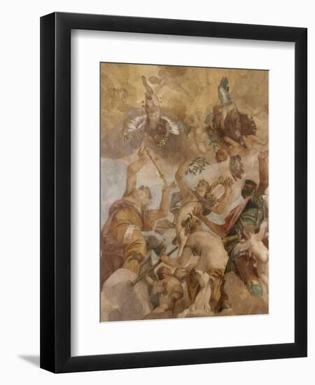 Les Dieux de l'Olympe : Jupiter, Apollon, Diane et Mars-Paolo Veronese-Framed Giclee Print