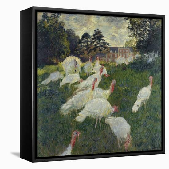 Les Dindons (The Turkeys)-Claude Monet-Framed Premier Image Canvas