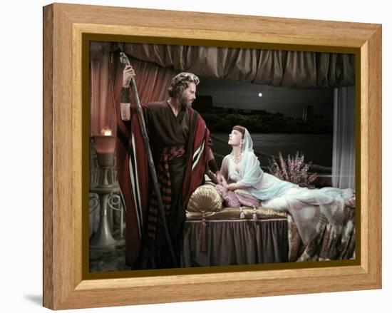 Les Dix Commandements THE TEN COMMANDMENTS by CecilBDeMille with Charlton Heston and Anne Baxter, 1-null-Framed Stretched Canvas