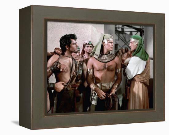 Les Dix Commandements THE TEN COMMANDMENTS by CecilBDeMille with John Derek, Charlton Heston and Vi-null-Framed Stretched Canvas