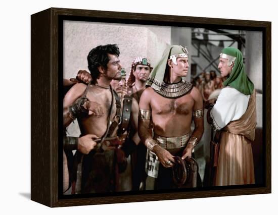 Les Dix Commandements THE TEN COMMANDMENTS by CecilBDeMille with John Derek, Charlton Heston and Vi-null-Framed Stretched Canvas