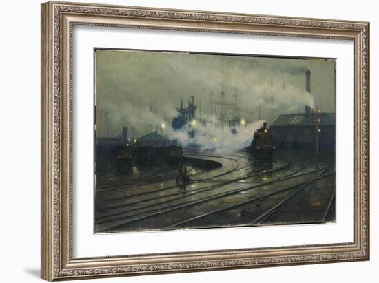 Les docks de Cardiff-Lionel Walden-Framed Giclee Print