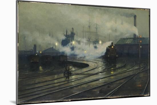 Les docks de Cardiff-Lionel Walden-Mounted Giclee Print