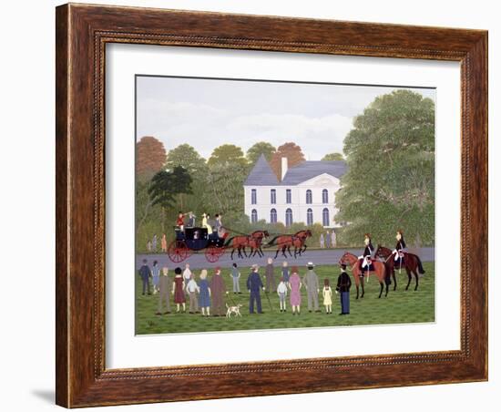 Les Drags - Longchamps and the Guard Republican-Vincent Haddelsey-Framed Giclee Print