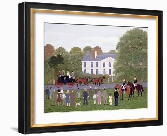 Les Drags - Longchamps and the Guard Republican-Vincent Haddelsey-Framed Giclee Print