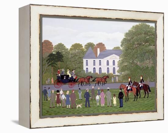 Les Drags - Longchamps and the Guard Republican-Vincent Haddelsey-Framed Premier Image Canvas
