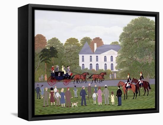 Les Drags - Longchamps and the Guard Republican-Vincent Haddelsey-Framed Premier Image Canvas
