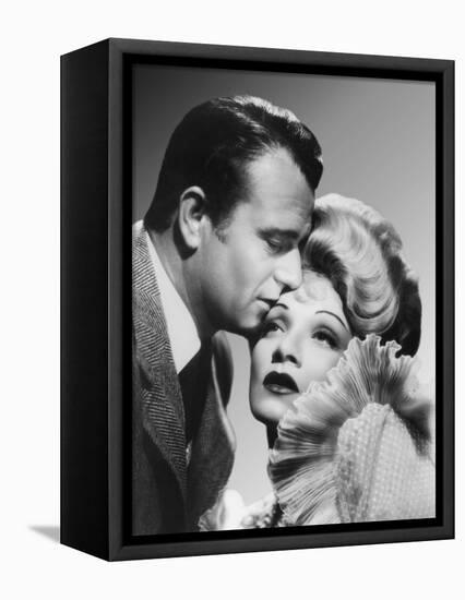 Les Ecumeurs THE SPOILERS by Ray Enright with John Wayne and Marlene Dietrich, 1942 (photo)-null-Framed Stretched Canvas