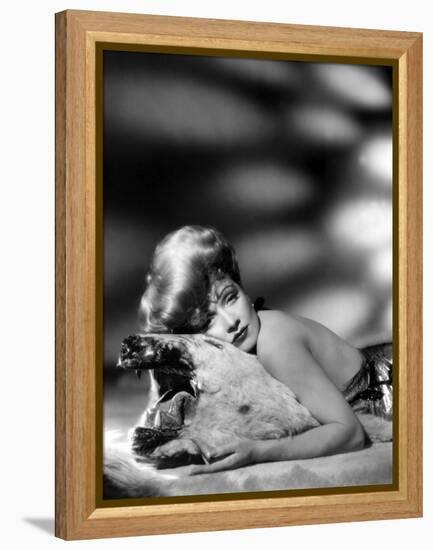 Les Ecumeurs THE SPOILERS by Ray Enright with Marlene Dietrich, 1942 (b/w photo)-null-Framed Stretched Canvas