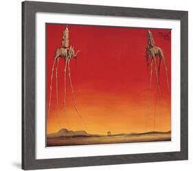 Les Eléphants-Salvador Dali-Framed Art Print