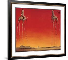 Les Eléphants-Salvador Dali-Framed Art Print