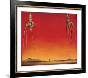 Les Eléphants-Salvador Dali-Framed Art Print