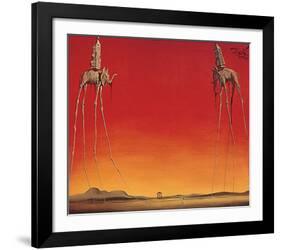 Les Eléphants-Salvador Dali-Framed Art Print