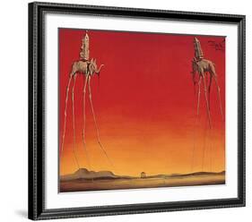 Les Eléphants-Salvador Dali-Framed Art Print