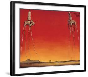 Les Eléphants-Salvador Dali-Framed Art Print