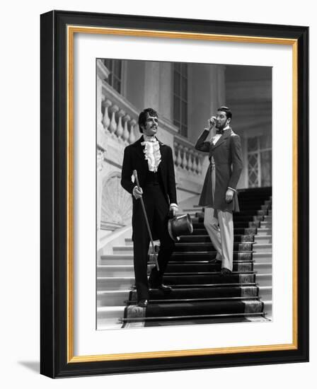 LES ENFANTS DU PARADIS directed by MarcelCarne with Marcel Herrand and Louis Salou, 1944 (b/w photo-null-Framed Photo