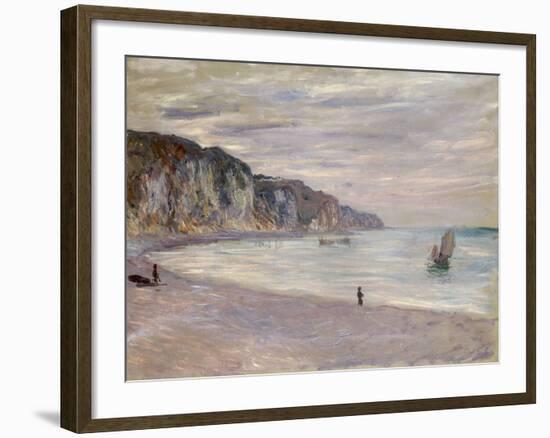 Les Falaises a Pourville, 1882-Claude Monet-Framed Giclee Print