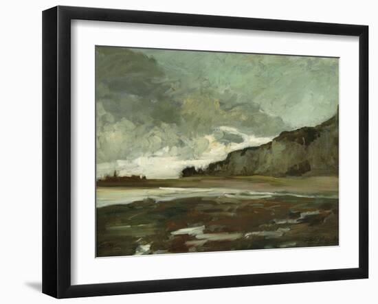 Les Falaises at Dieppe (Oil on Canvas)-Jacques-emile Blanche-Framed Giclee Print