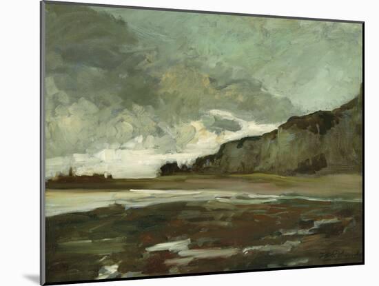 Les Falaises at Dieppe (Oil on Canvas)-Jacques-emile Blanche-Mounted Giclee Print