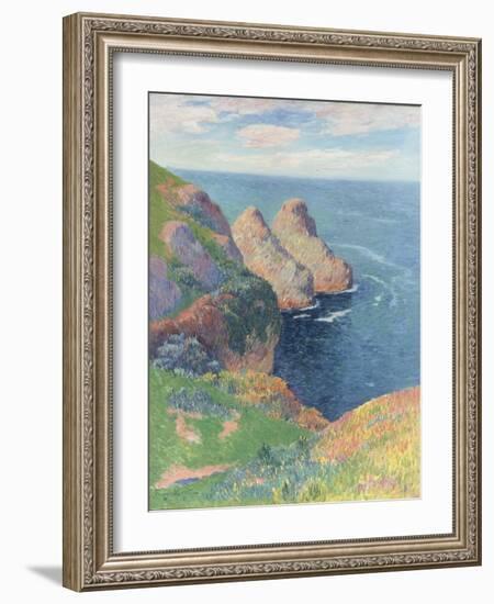 Les Falaises au Bord de la Mer, 1895-Henry Moret-Framed Giclee Print