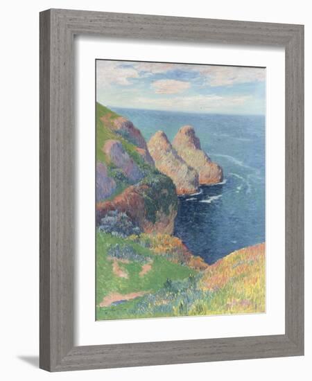 Les Falaises au Bord de la Mer, 1895-Henry Moret-Framed Giclee Print