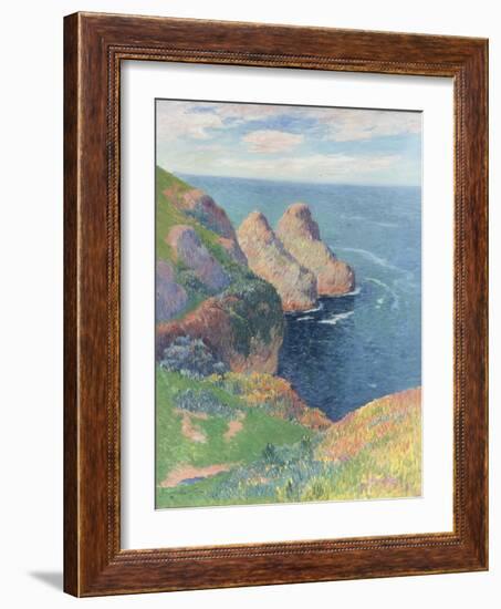 Les Falaises au Bord de la Mer, 1895-Henry Moret-Framed Giclee Print