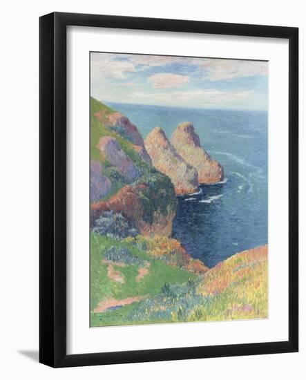 Les Falaises au Bord de la Mer, 1895-Henry Moret-Framed Giclee Print