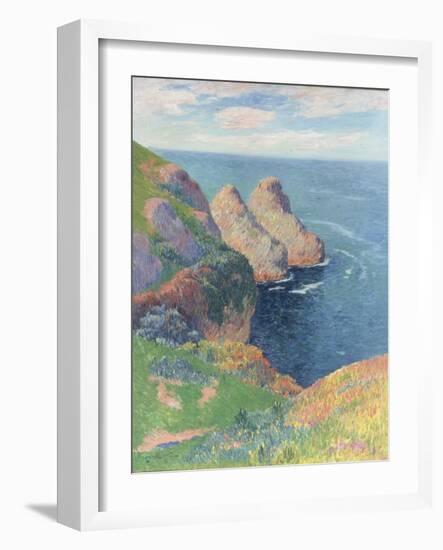 Les Falaises au Bord de la Mer, 1895-Henry Moret-Framed Giclee Print