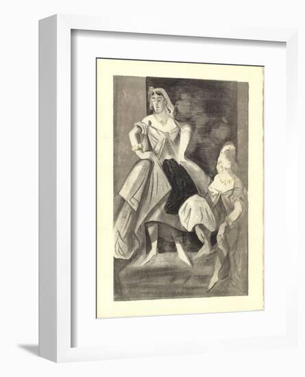 Les Femmes dans l'atelier-Lena Leclercq-Framed Collectable Print