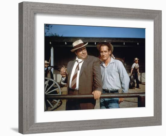 Les Feux by l'ete (The Long hot summer) by Martin Ritt with Orson Welles and Paul Newman, 1958 \r (-null-Framed Photo