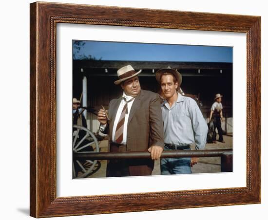 Les Feux by l'ete (The Long hot summer) by Martin Ritt with Orson Welles and Paul Newman, 1958 \r (-null-Framed Photo