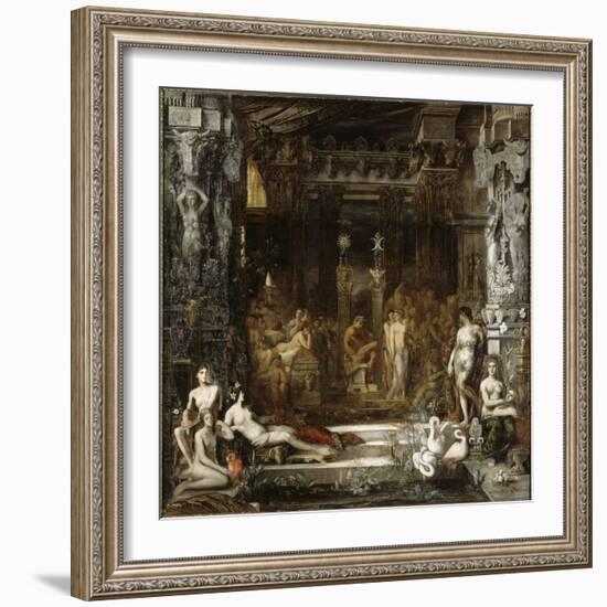 Les Filles de Thespius-Gustave Moreau-Framed Giclee Print