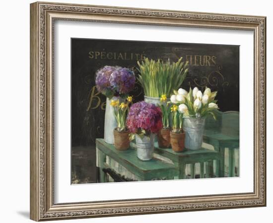 Les Fleurs Printemps on Black-Danhui Nai-Framed Art Print