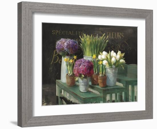 Les Fleurs Printemps on Black-Danhui Nai-Framed Art Print