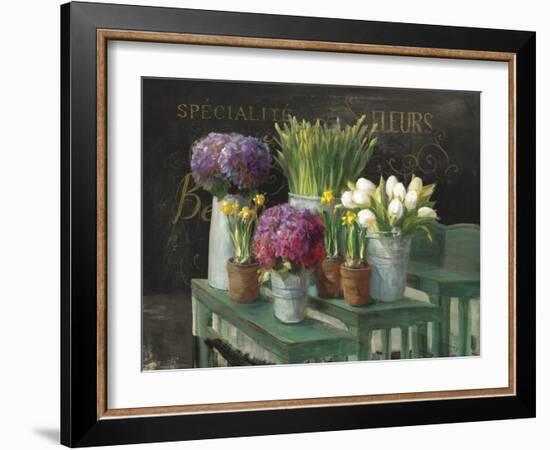 Les Fleurs Printemps on Black-Danhui Nai-Framed Art Print