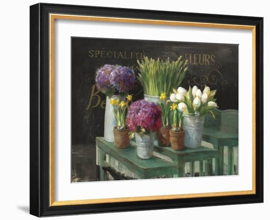 Les Fleurs Printemps on Black-Danhui Nai-Framed Art Print