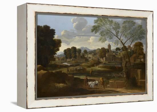 Les Funérailles de Phocion-Nicolas Poussin-Framed Premier Image Canvas