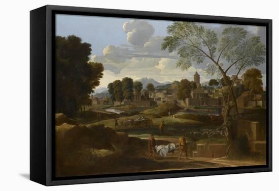 Les Funérailles de Phocion-Nicolas Poussin-Framed Premier Image Canvas