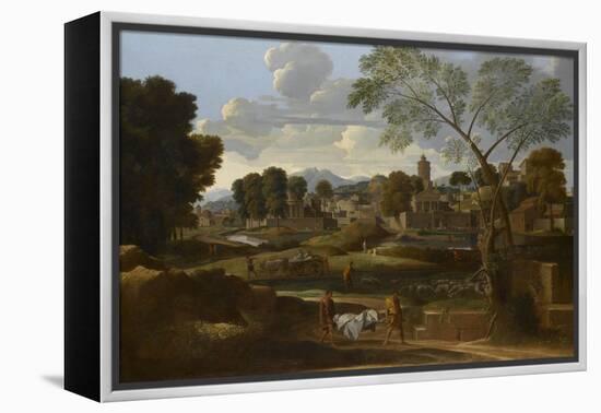 Les Funérailles de Phocion-Nicolas Poussin-Framed Premier Image Canvas