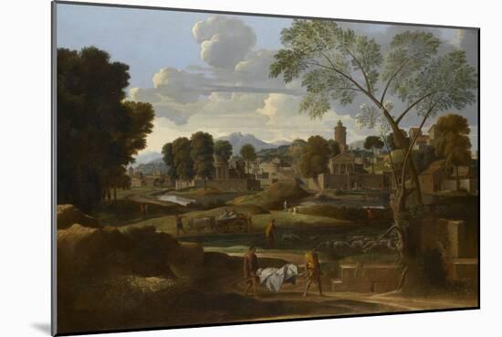 Les Funérailles de Phocion-Nicolas Poussin-Mounted Giclee Print