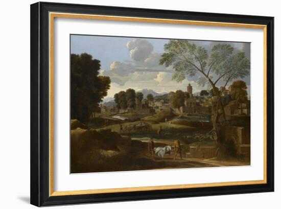 Les Funérailles de Phocion-Nicolas Poussin-Framed Giclee Print