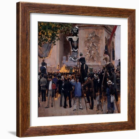 Les funérailles de Victor Hugo, place de l'Etoile (1er juin 1885)-Jean Béraud-Framed Giclee Print