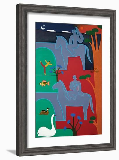 Les gardiens veillent sur le Rhône, 2016-Cristina Rodriguez-Framed Giclee Print