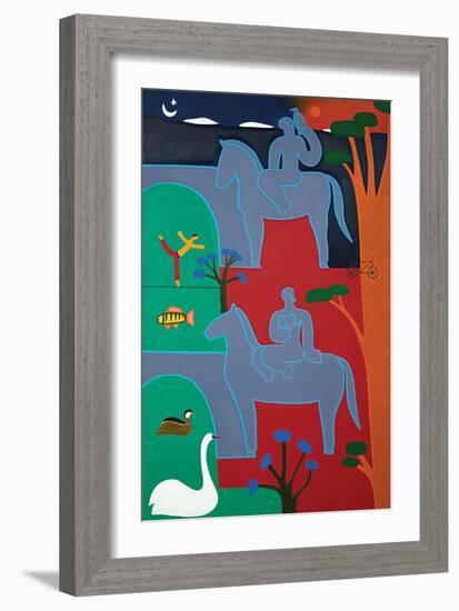 Les gardiens veillent sur le Rhône, 2016-Cristina Rodriguez-Framed Giclee Print