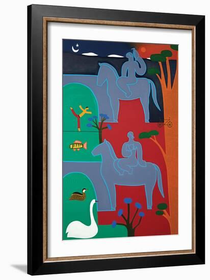 Les gardiens veillent sur le Rhône, 2016-Cristina Rodriguez-Framed Giclee Print