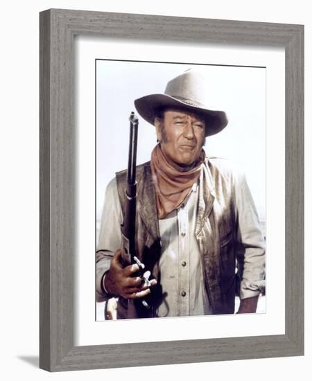 Les Geants by l'Ouest by AndrewV.McLaglen with John Wayne, 1969 --- UNDEFEATED by AndrewV.McLaglen-null-Framed Photo