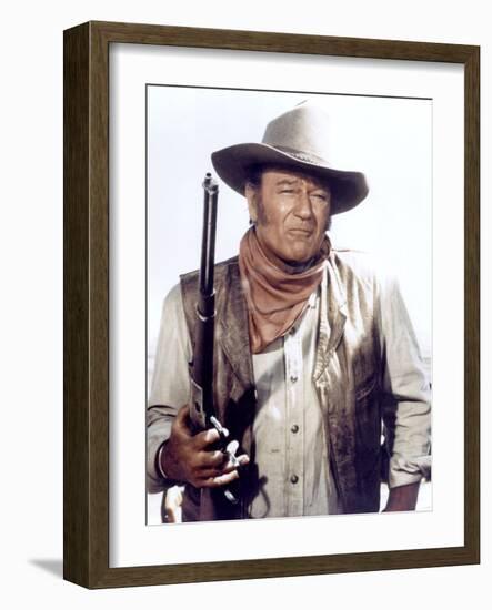 Les Geants by l'Ouest by AndrewV.McLaglen with John Wayne, 1969 --- UNDEFEATED by AndrewV.McLaglen-null-Framed Photo