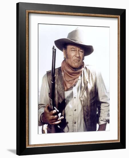 Les Geants by l'Ouest by AndrewV.McLaglen with John Wayne, 1969 --- UNDEFEATED by AndrewV.McLaglen-null-Framed Photo